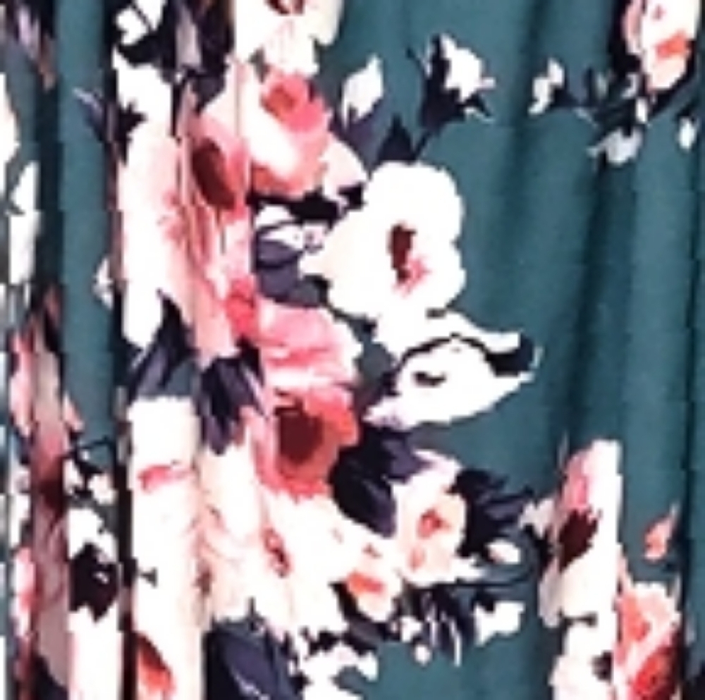 Charlotte Russe summer dress maxi blue green floral  Size: L - Picture 4 of 8